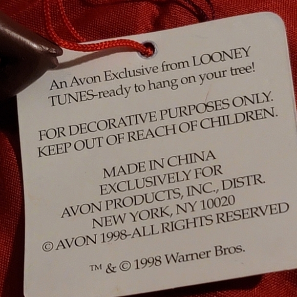 TASMANIAN DEVIL ornament Vintage WARNER BROS LOONEY TUNES 1998 ornament 12178-1 - Picture 6 of 10